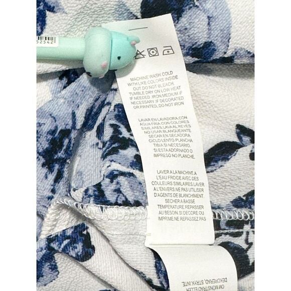 JustFab Women's‎ Floral Faux Wrap Top & Asymmetrical Ruffle Skirt Set Blue XL - Picture 11 of 16